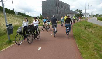 Segregated cycling lane in Njimegen, Netherlands